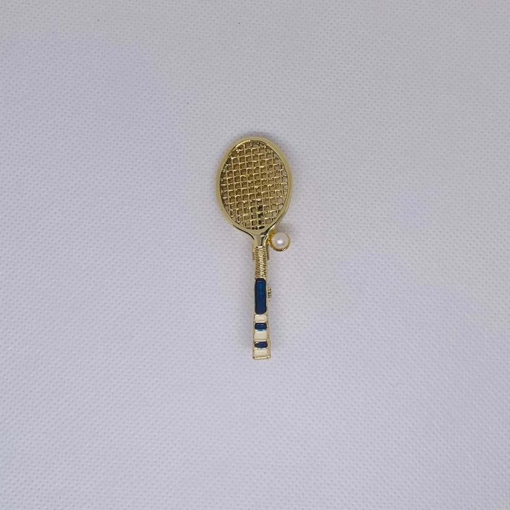 Gerry's Tennis Racket Brooch/Pin - Picture 8 of 8